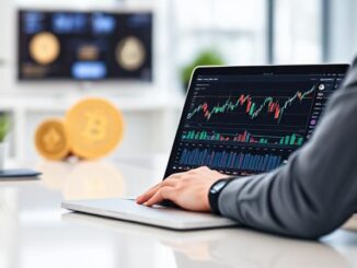 Investor analyzing cryptocurrency market trends on a laptop with Bitcoin and Ethereum icons.” Why this alt text works: It's concise (under 125 characters, as recommended for SEO). It includes a variation of the focus keyword: cryptocurrency market. It’s descriptive, accessible, and helps search engines understand the image context.