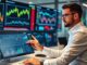 Professional using PulsePoint Markets dashboard to analyze real-time financial data and market trends