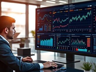 Financial analyst using TrendIntel for real-time market data insights and AI-driven forecasting"